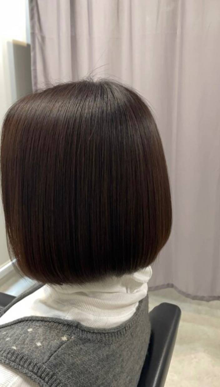梅雨の時期でも安心！ボブ酸性ストレート(*`･ω･´)大阪府泉佐野市駅近髪質改善サロンAnge✄﻿