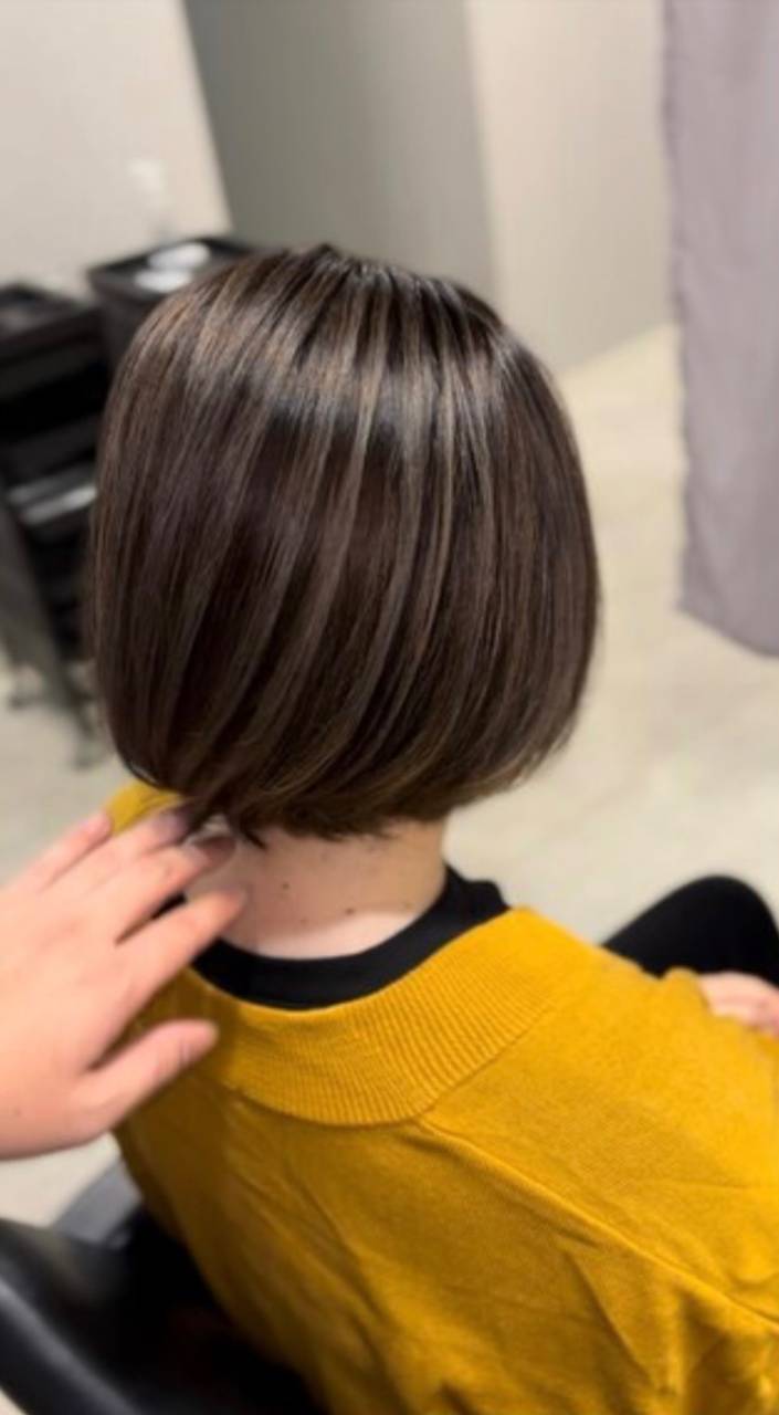 ナチュラルバレイヤージュボブ⟡.·大阪府泉佐野駅近髪質改善美容室Ange✄﻿
